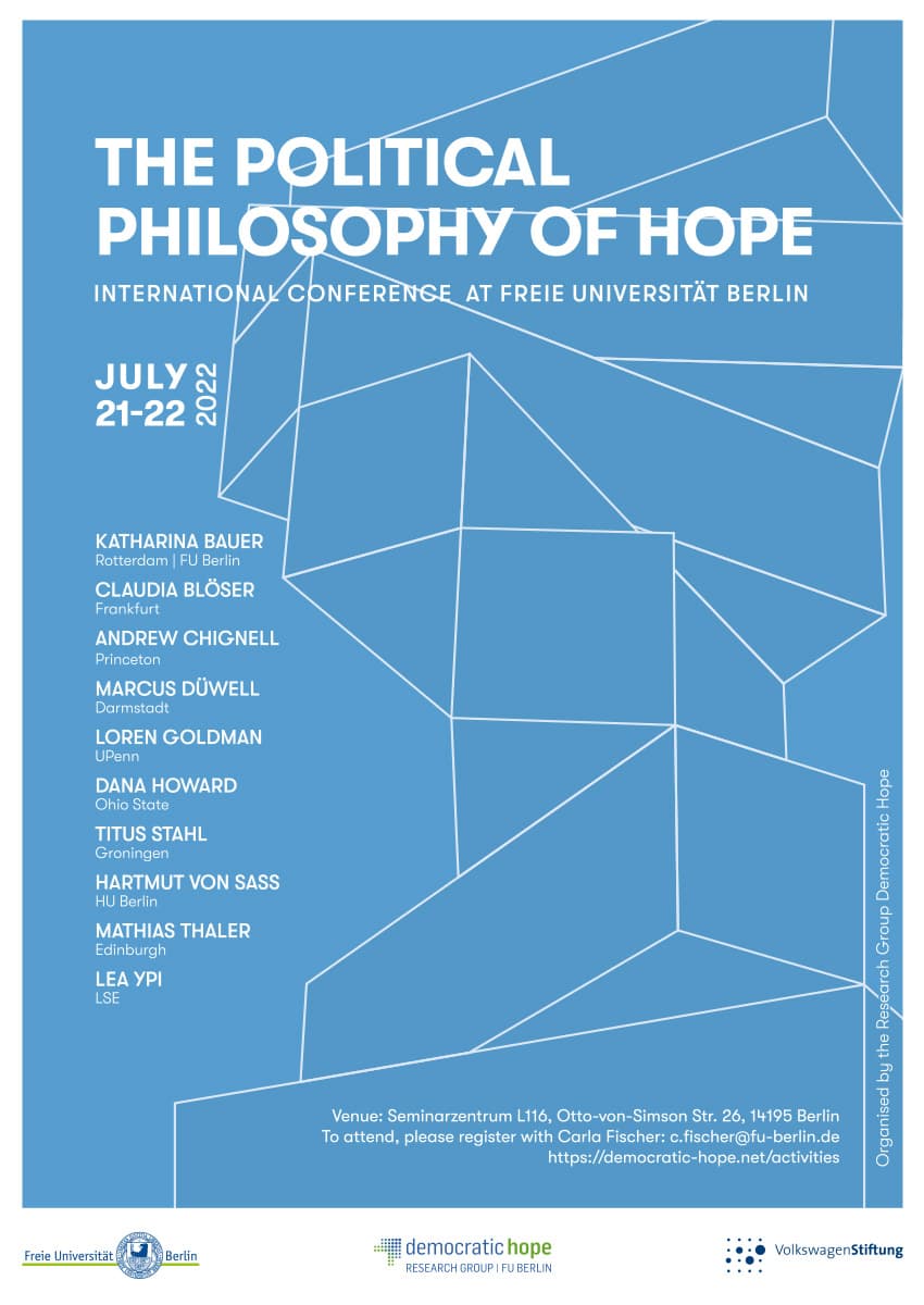 Conference: The Political Philosophie of Hope